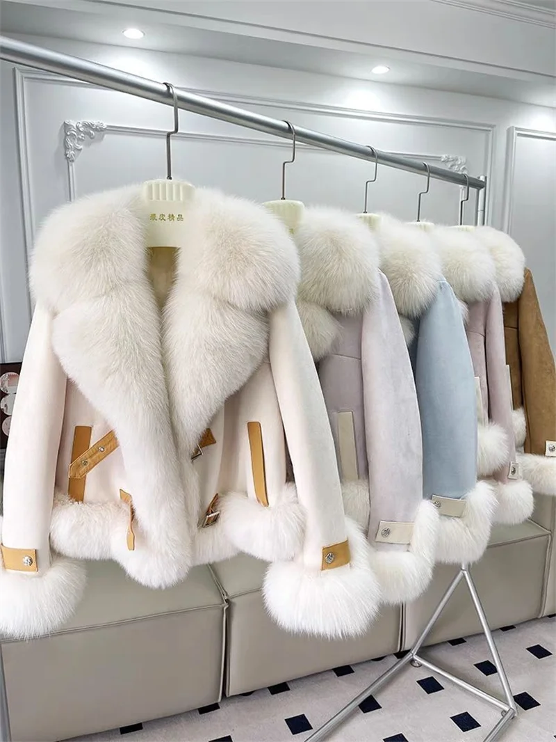 Fashion Imitation Fox Fur Grass Coat Women's Short 2 - Shellss