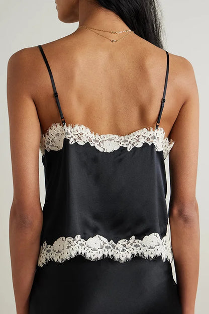 Lace Sling Top Skirt Top Set