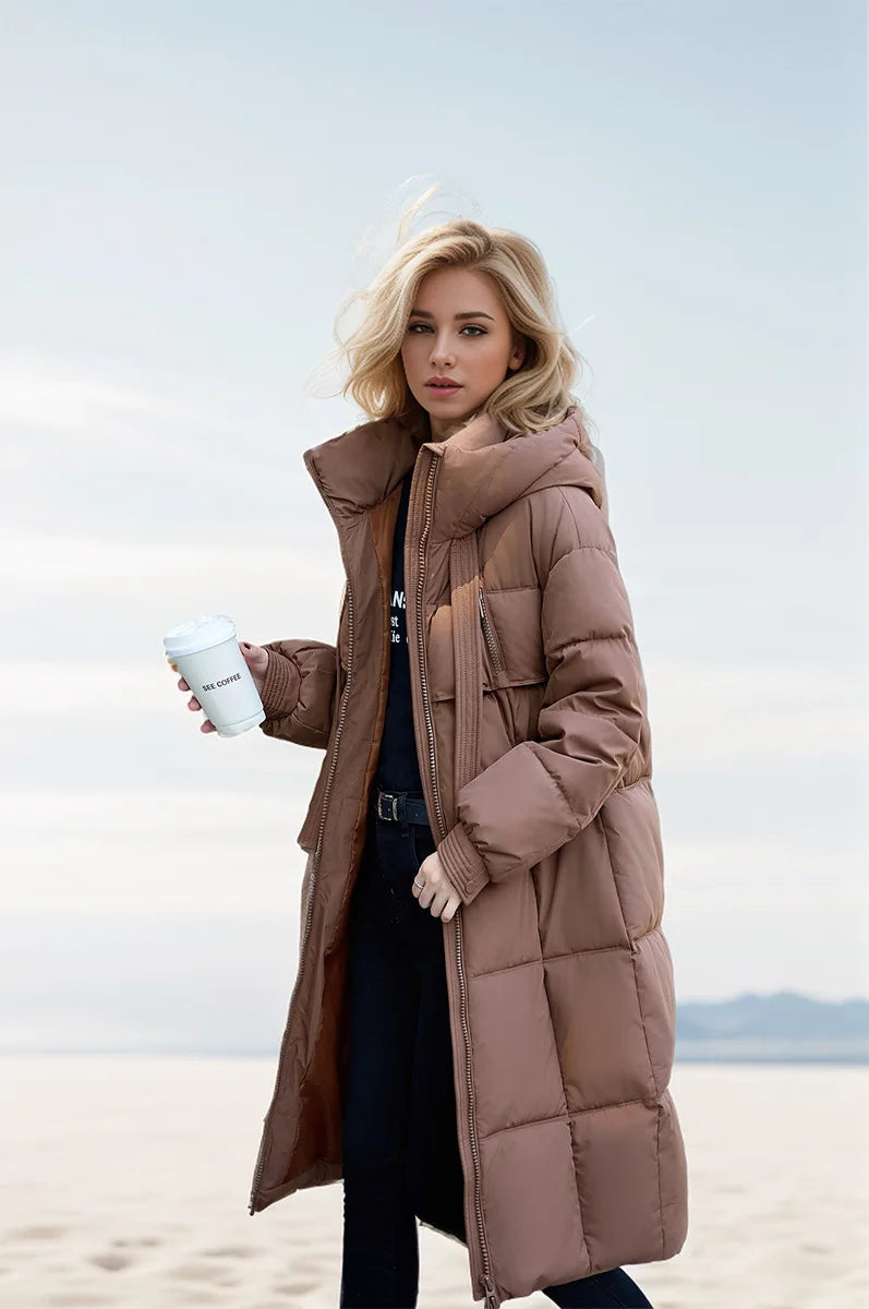 Women Parkas 2024 Autumn Winter Down Cotton Jackets Padded Thickened