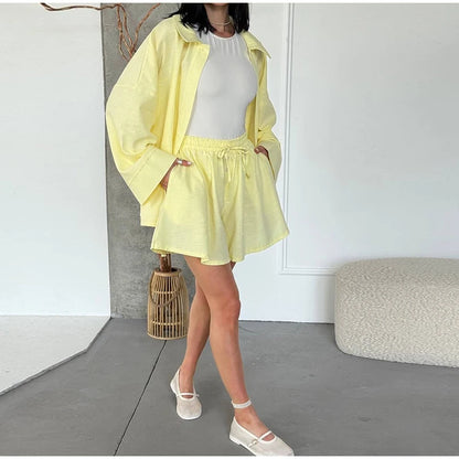 Yellows Shosrts Set