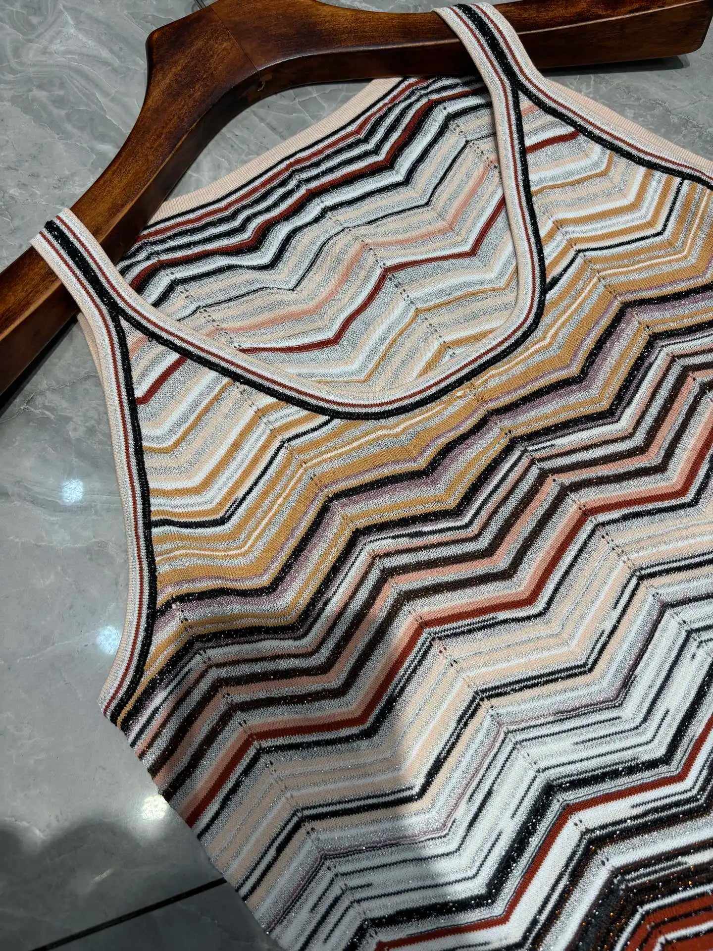Missoni Chevron Metallic Pants Set