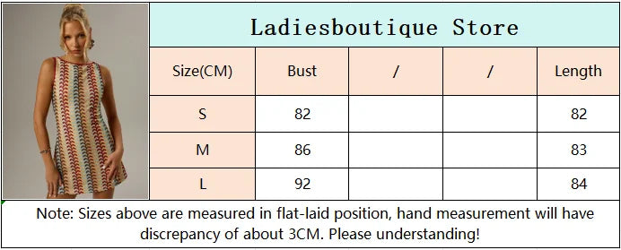 1 Knitted zig zag Mini Dress