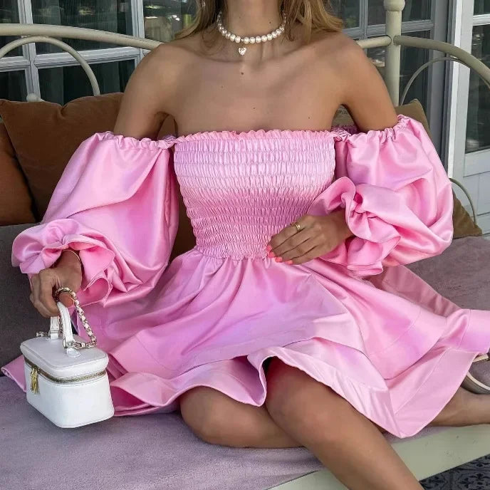 Off Shoulder Mini Dress Sexy Spicy