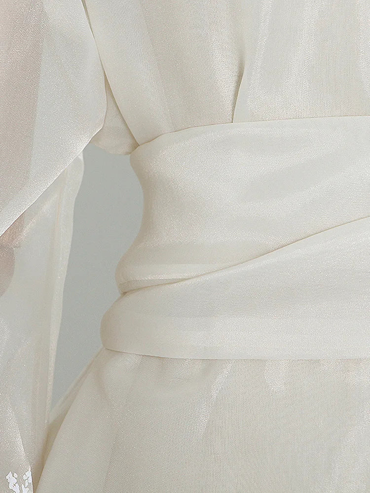 Embroidered Lapel Blouse