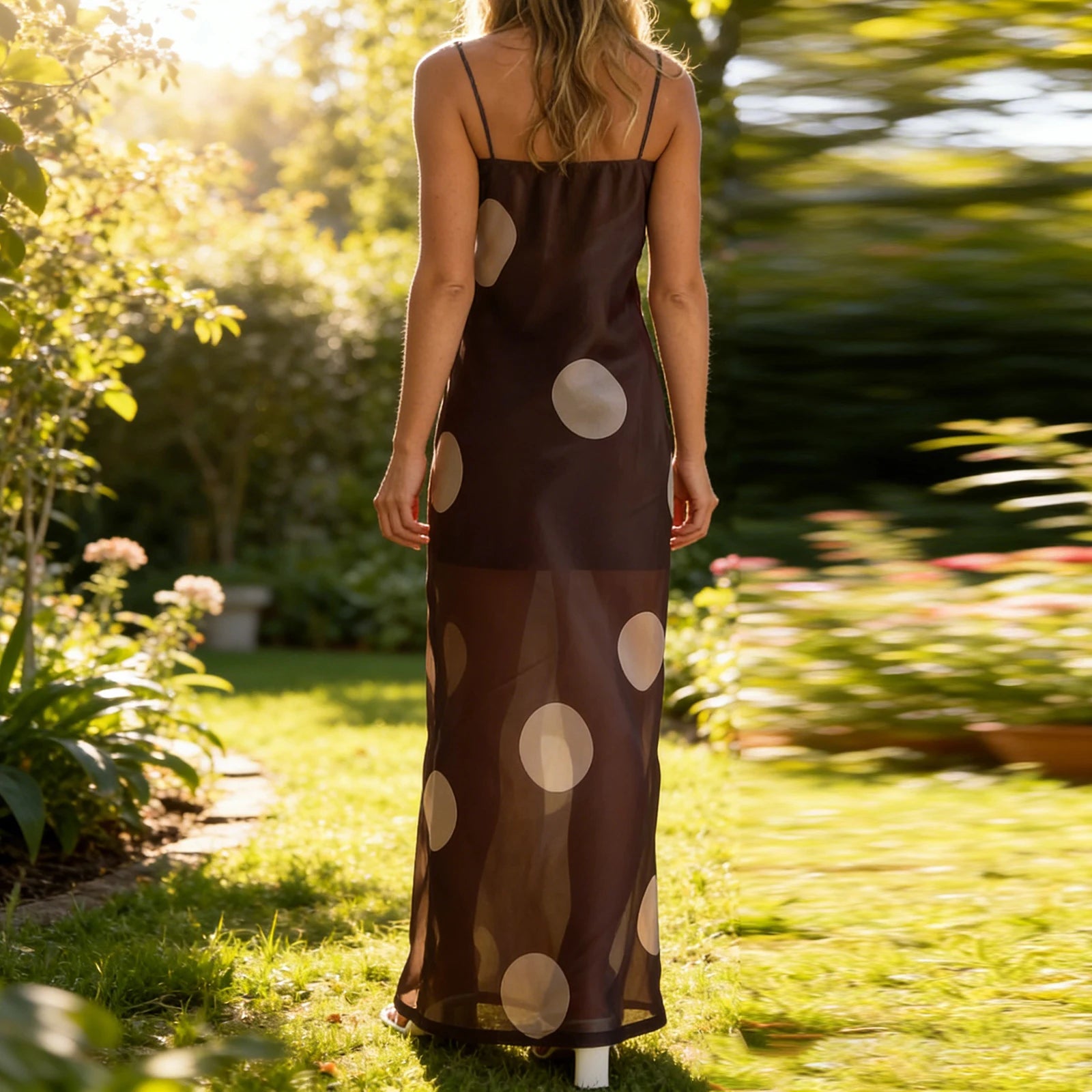 Big polka dots organza Dress - Shellss