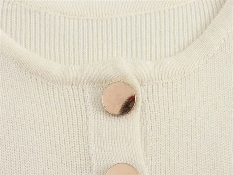 Long Buttoned Knit Dress