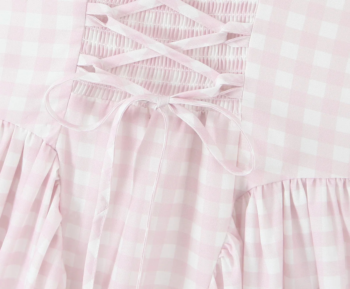 Elegant Laced Pleated Midi Dress