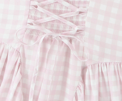 Elegant Laced Pleated Midi Dress