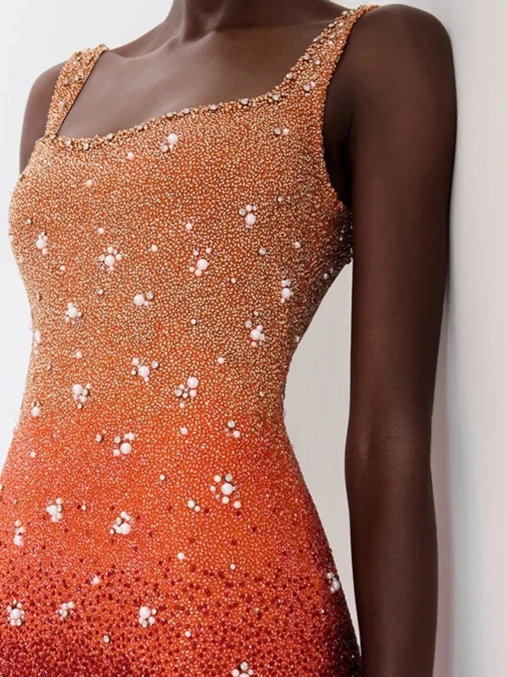 Party Gradient Sunset Embroidered Mini Clio