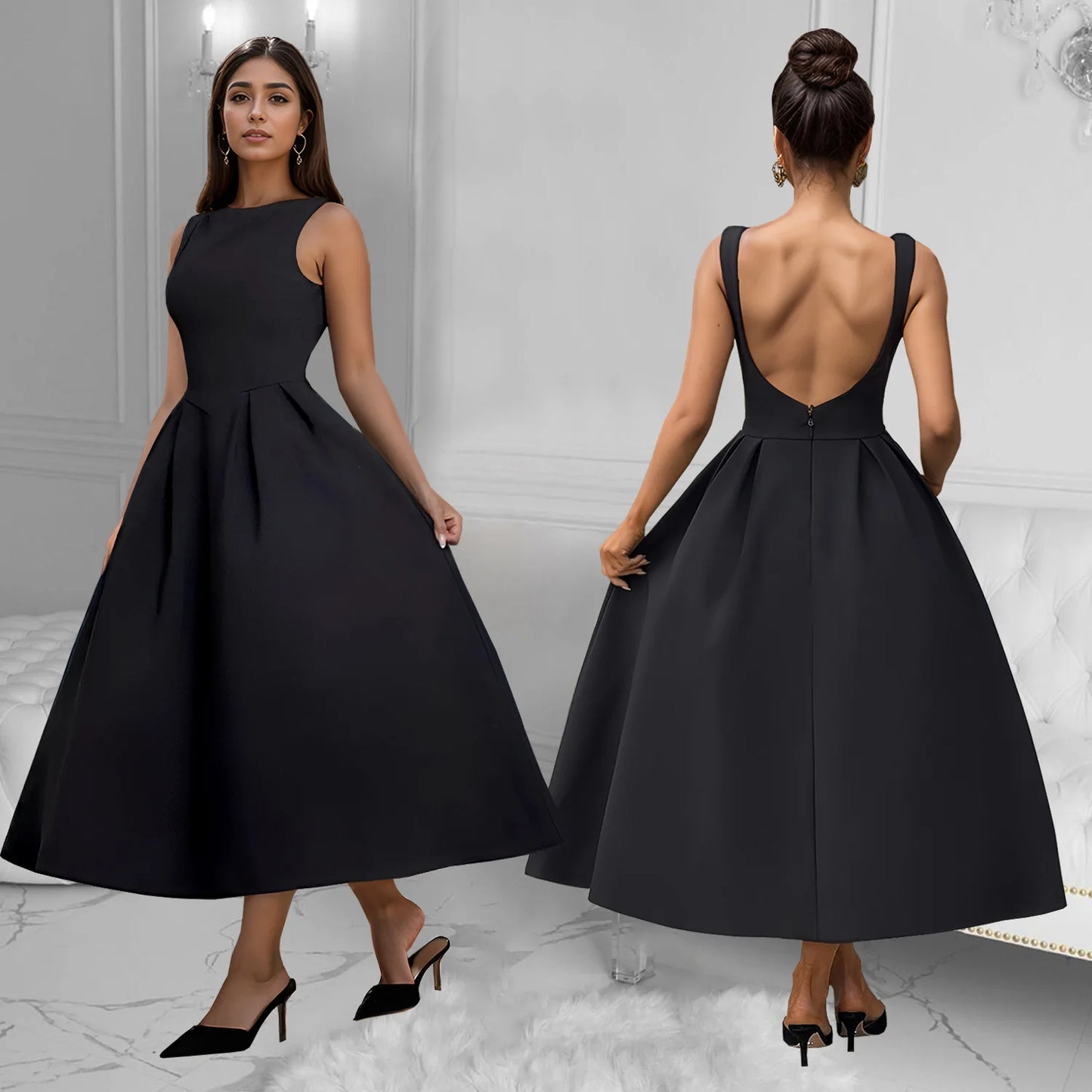 Elegant Luxury Formal Cotton Dress