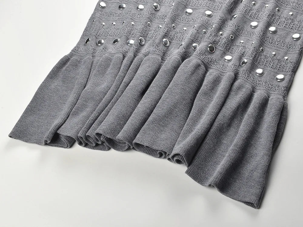Classy Sandro Riveted Grey - Same day delivery - Shellss