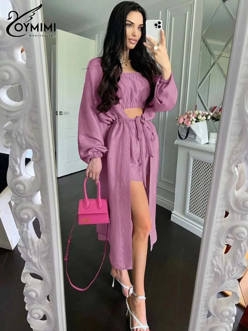3 Piece Sets Woman Outfit Elegant