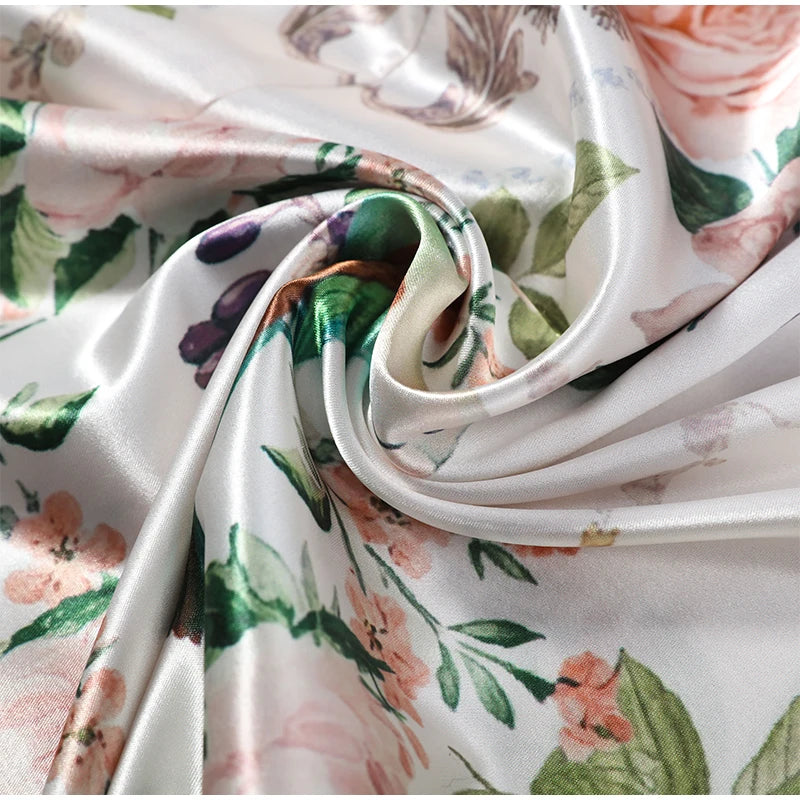 Floral Print Women Dress Button Down Mock Neck Maxi Dresses Long Lantern Sleeve A-Line Waist Belt Flared Hem Elegant Streetwear - Shellss