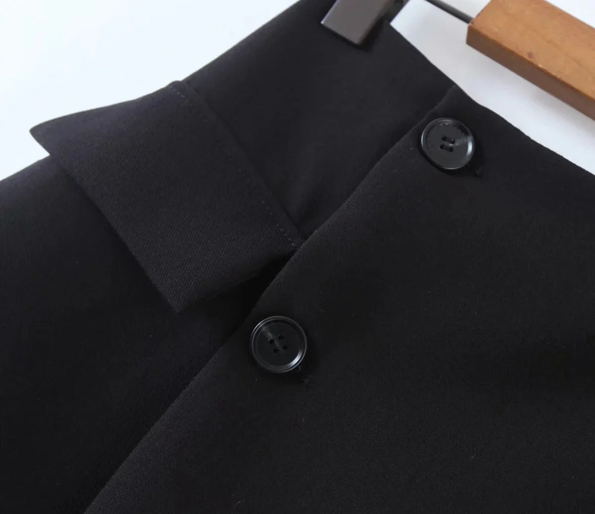 2 pieces 1 set Women One Button Short Blazer Cropped