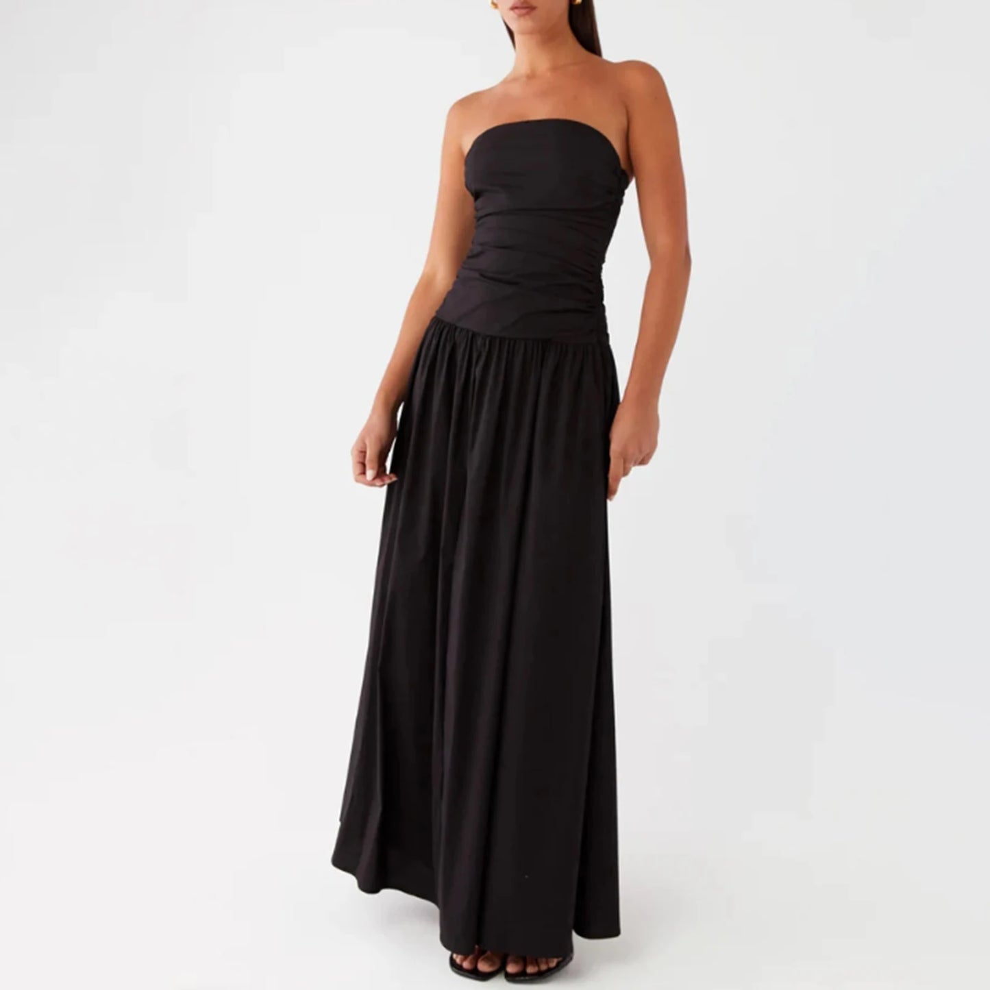 Elegant Strapless Maxi Tube Dress Mango vibes