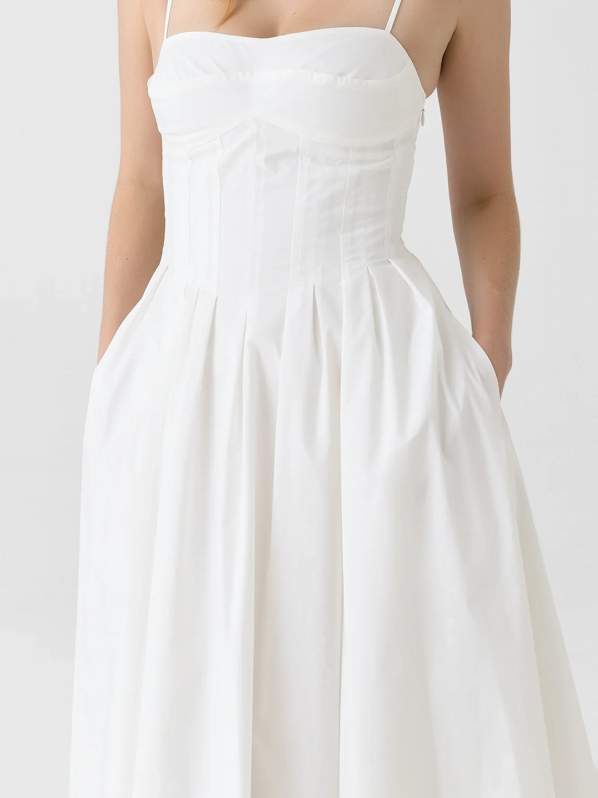 Ele High Waist White Dr JS Beautiful Beach Vaion Gown with Soft Light Filter Built-in Cotton Blend Svel X Ver... - Shellss
