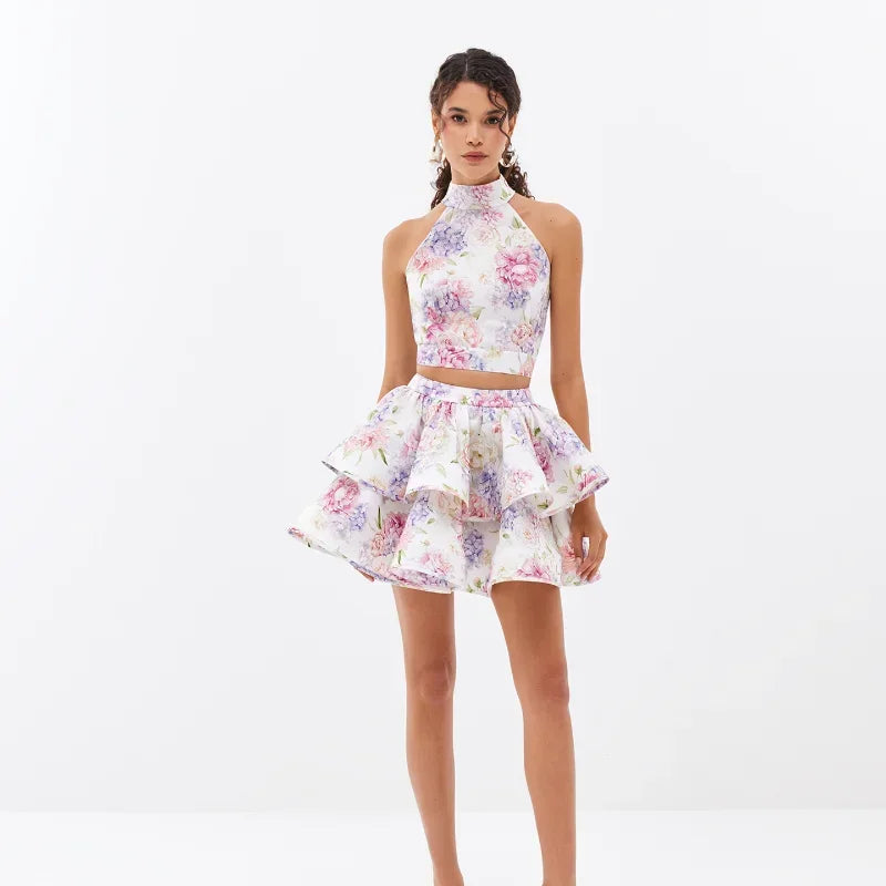 Flower Ruffle Layer dress