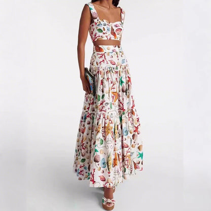 Dolce Latest Capri skirt set