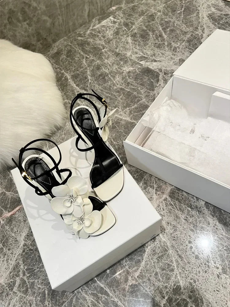 Designer flower heels