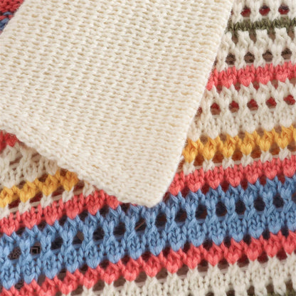 Striped Knit Colorful Set