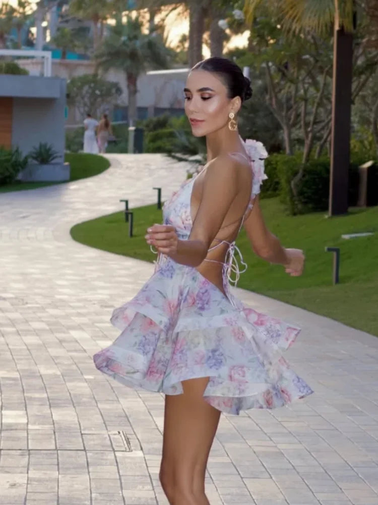 2 Layer Ruffle Backless