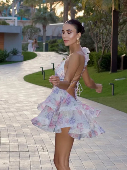 2 Layer Ruffle Backless