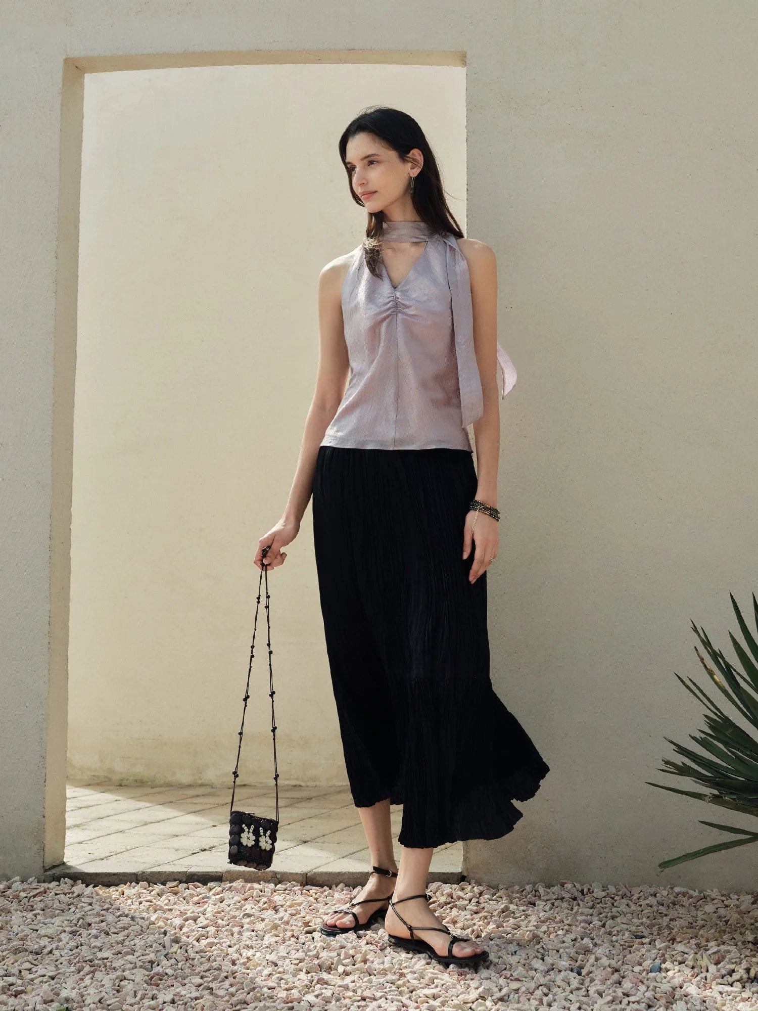 Delicate Purple Top & Skirt