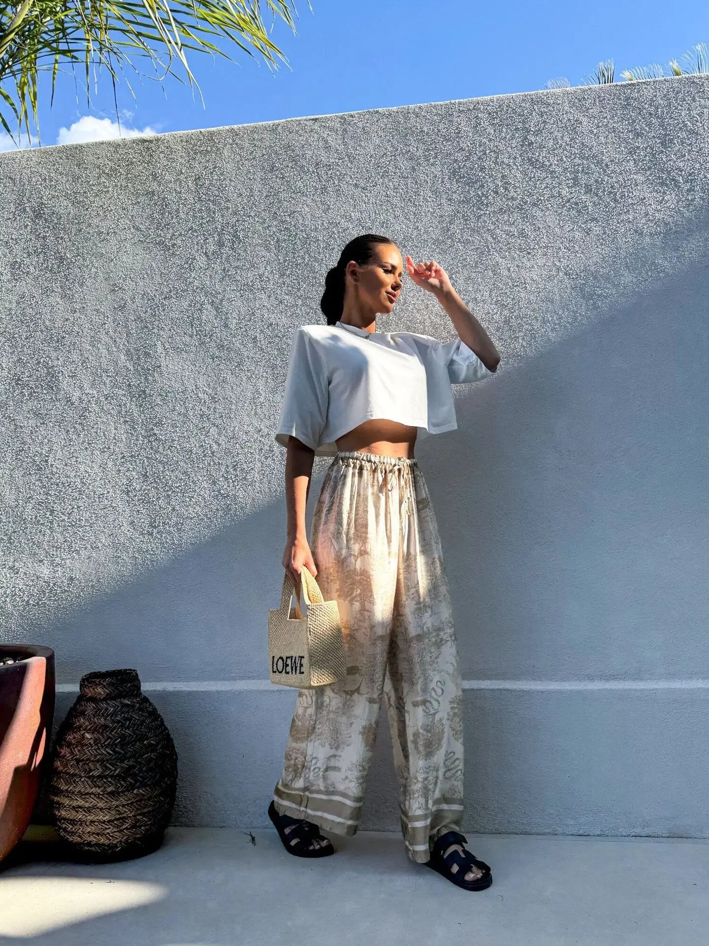 Bohemian Wide Leg Casual Pants
