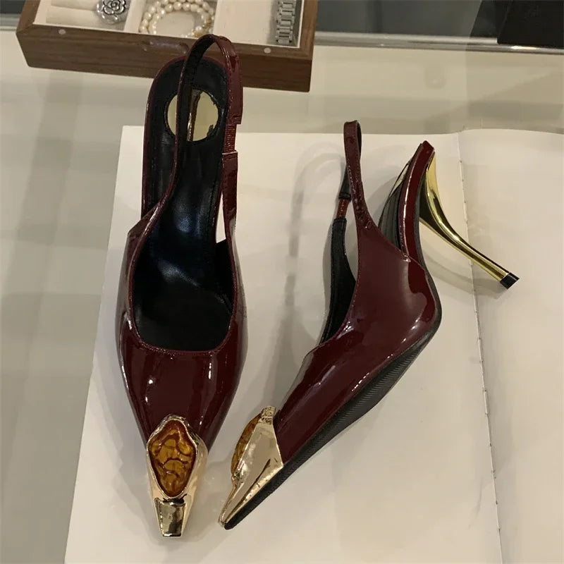 Ultra Luxurious Gemstone Pointed heels