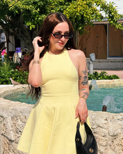 1 Yellow Mini Dress- Super Trendy