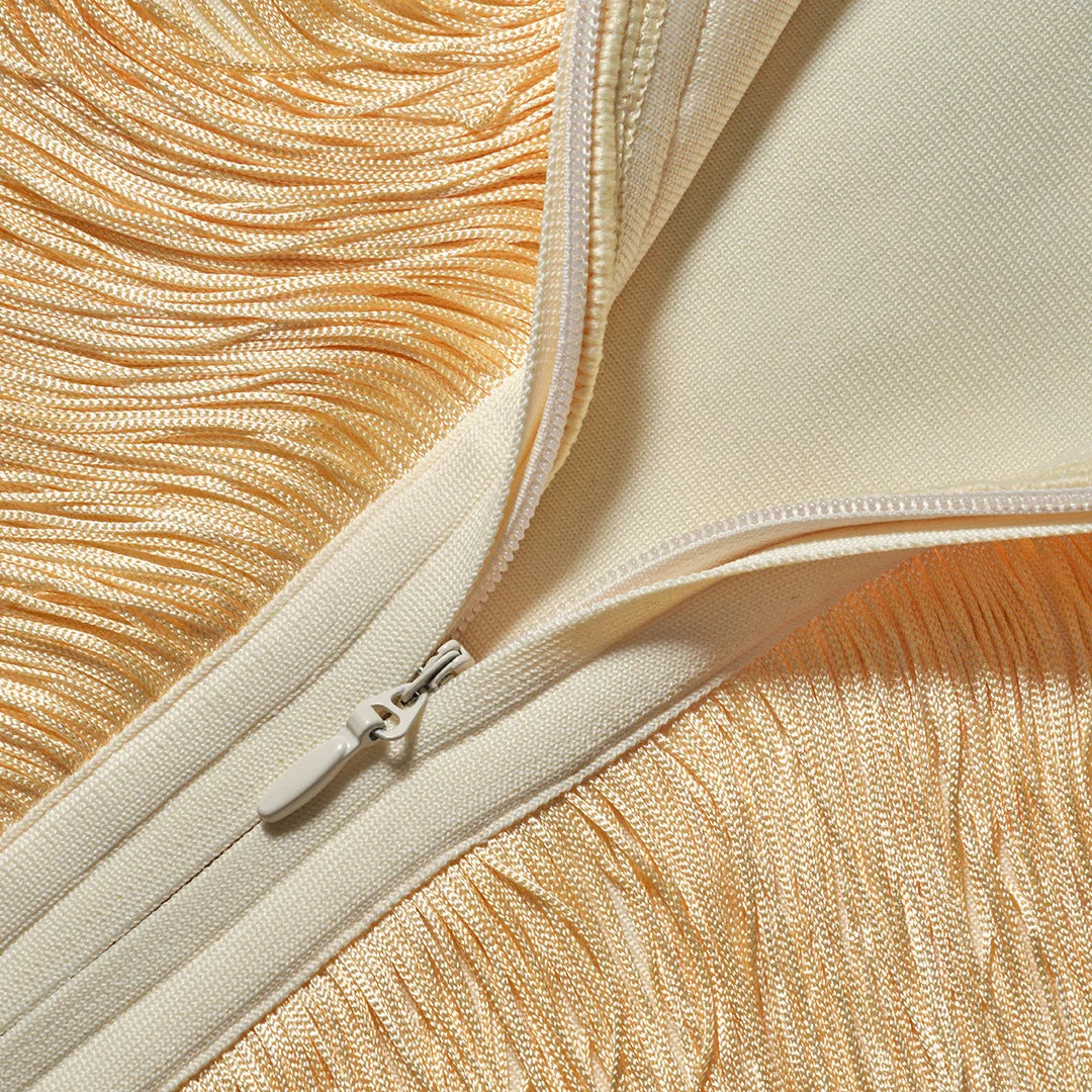 Golden Pink Tassel Metallic Spark Dress - Shellss