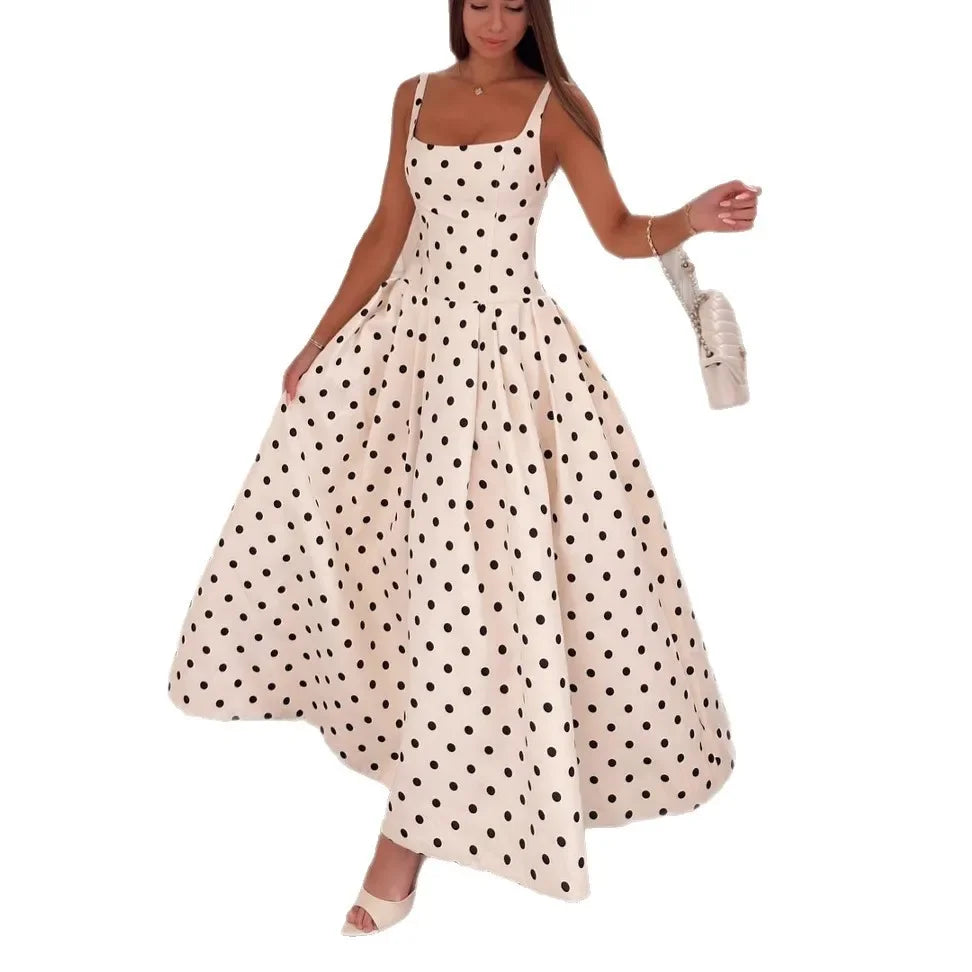 Elegant Polka Dot Midi
