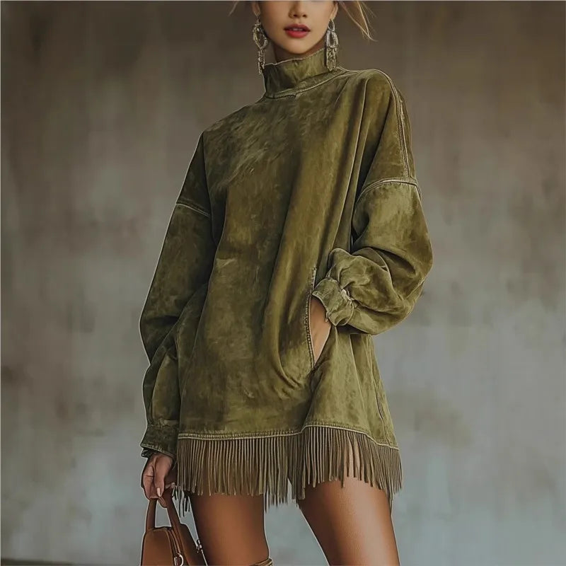 Retro Suede Tassel Zara vibes