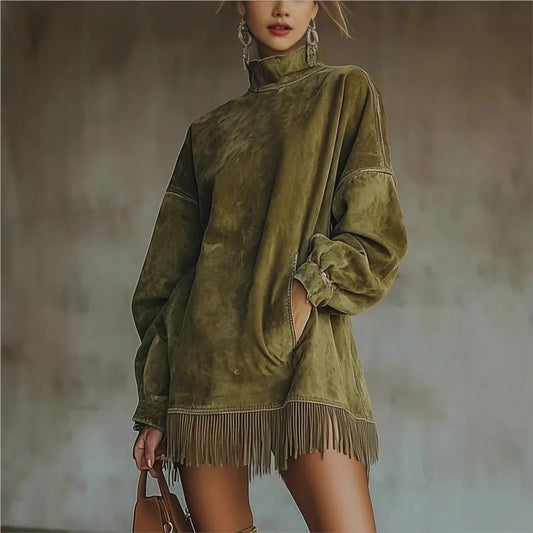 Retro Suede Tassel Zara vibes