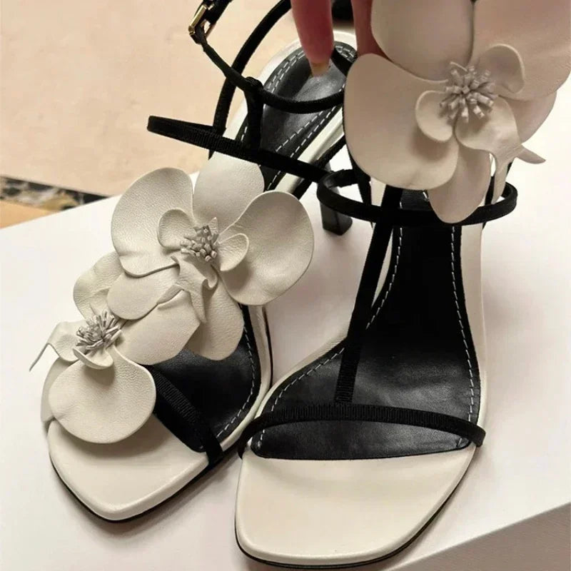 Designer flower heels
