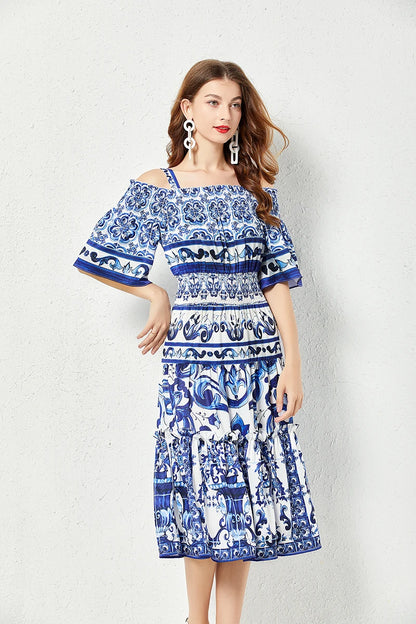 Porcelain Majolica Print MIdi