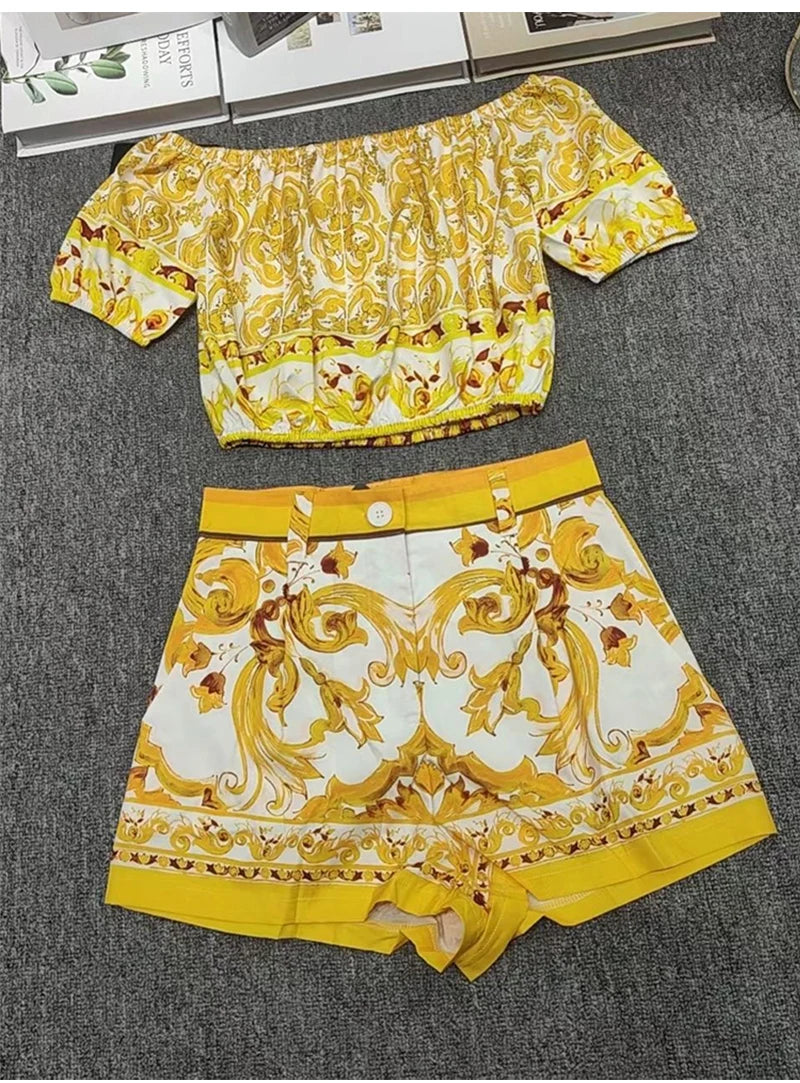 Boho Dolce Shorts set