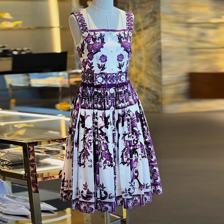 Square neck Dolce purple violet dream