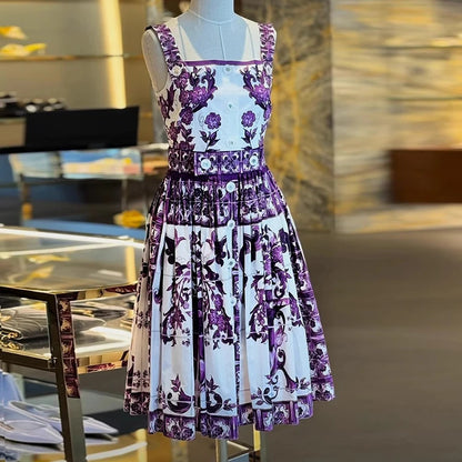 Square neck Dolce purple violet dream