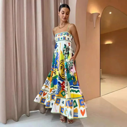 New Hot Sale of the Season – Printed Linen Maxi Dress (in 9 Colors)