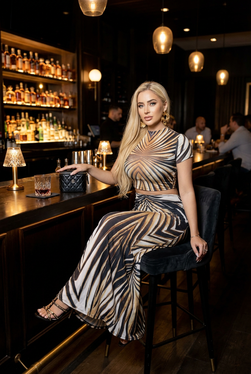 Summer Stripe Sheer Mesh Two Piece Set Women Short Sleeve Top High Waist Pants Elegant See Through Bodycon Matching Sets - Shellss