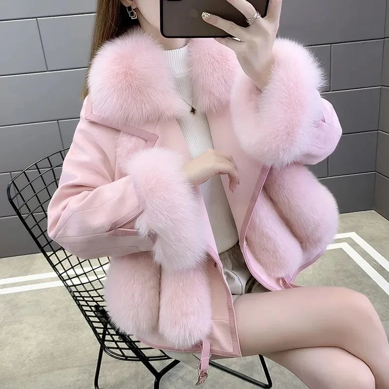 Women's Short Faux Coat Autumn Winter Imitation