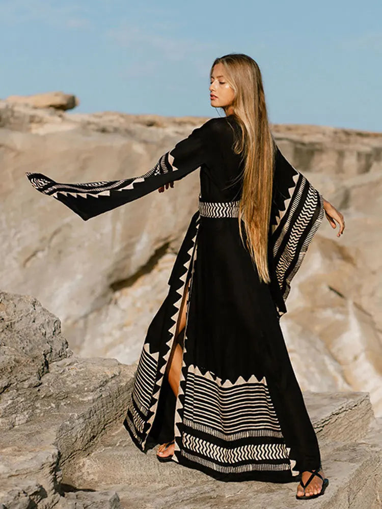 Bohemian Long Kimono Dress