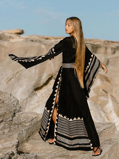 Bohemian Long Kimono Dress