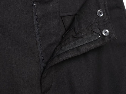 Black Linen Lapel Pants Set