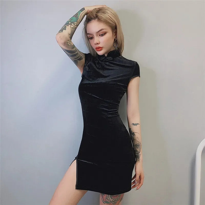 velvet Mini Dress