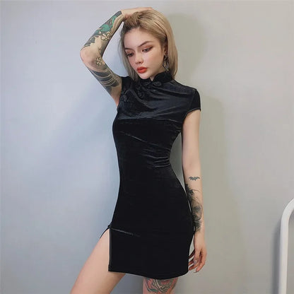 velvet Mini Dress