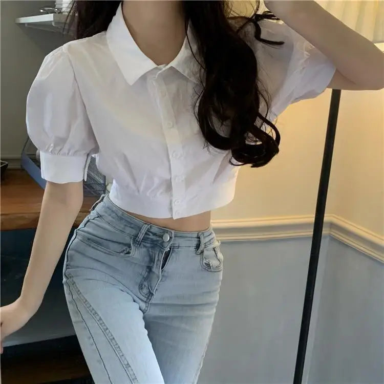 Puff sleeve White Shirt