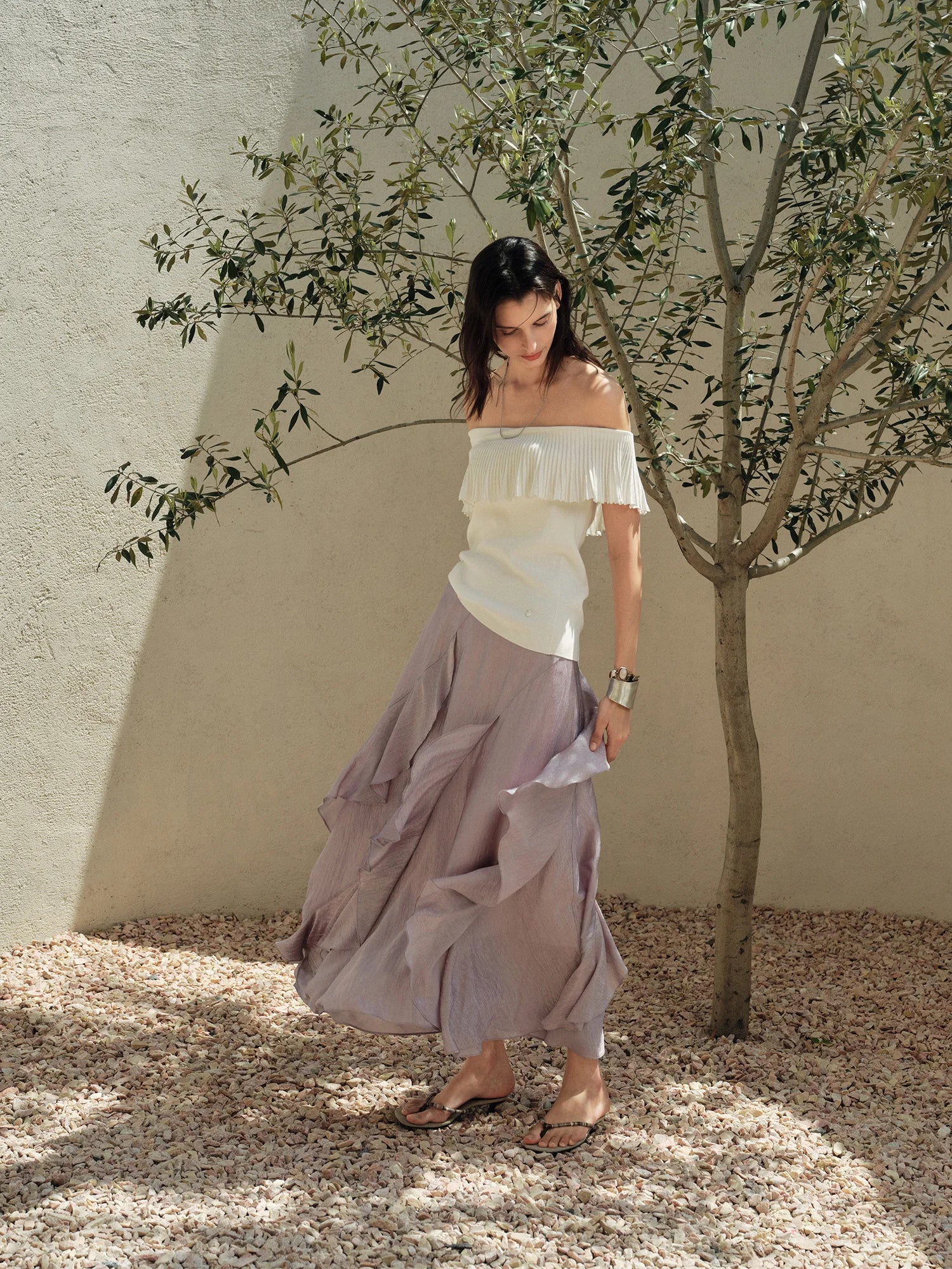 Delicate Purple Top & Skirt