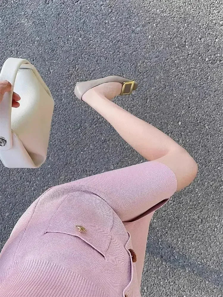 Pink Buttoned Sandro Vibes